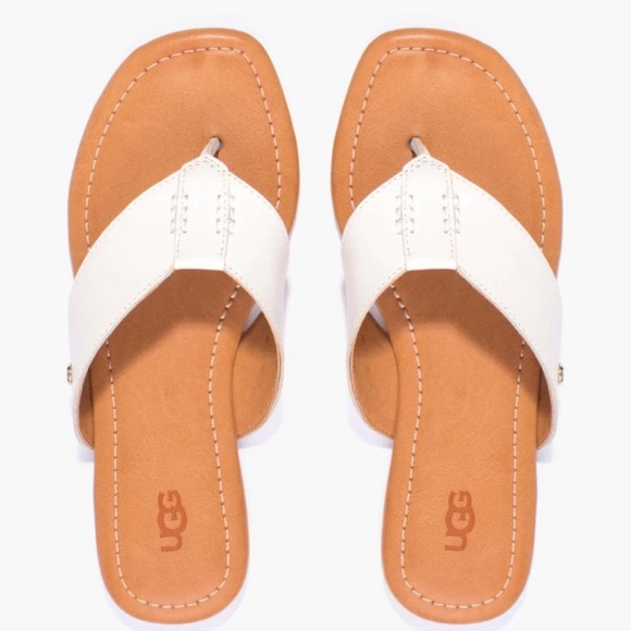 Ugg Carey Flip Flop Leather Sandals Size 6 - Picture 16 of 16